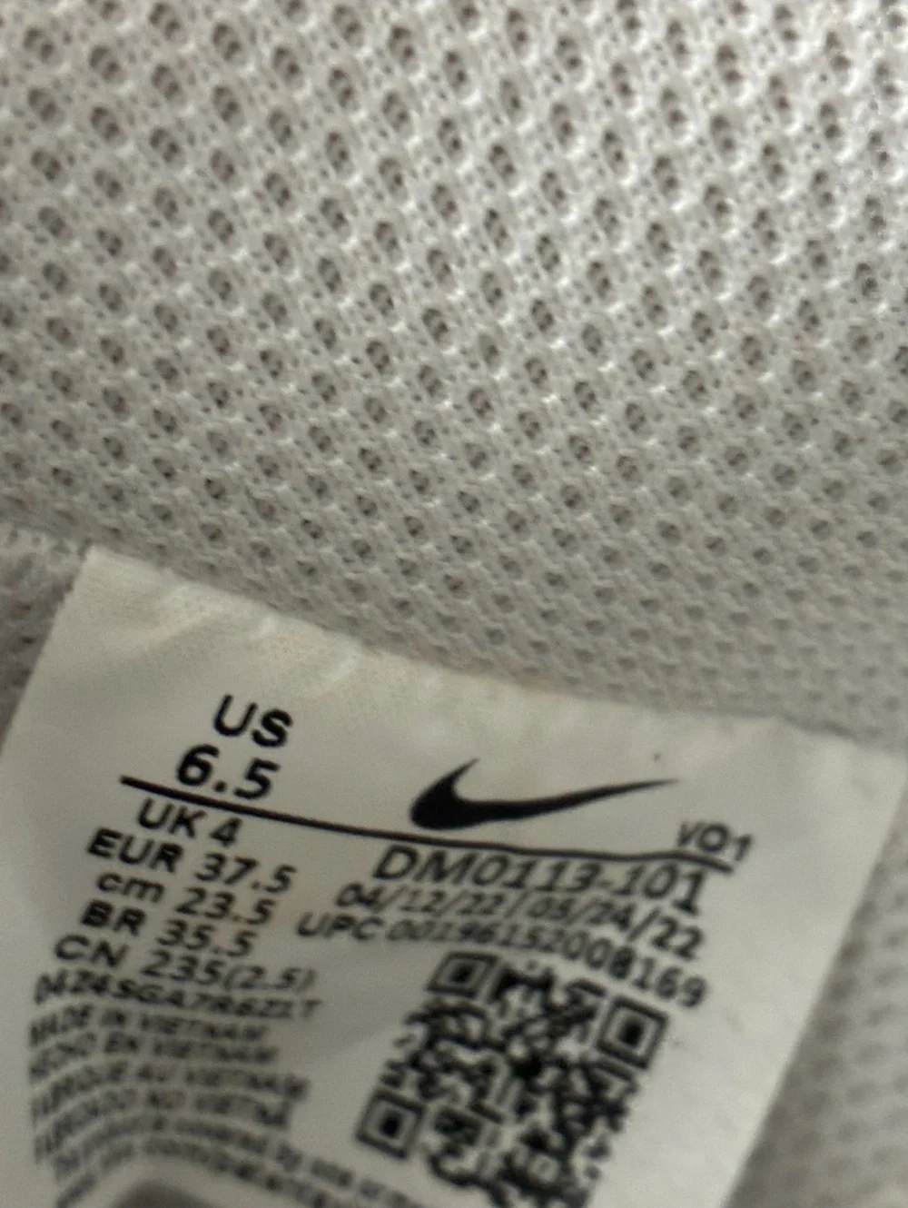 Nike Court Vision Alta Platform White/Grey Platform Sneakers Size 6.5